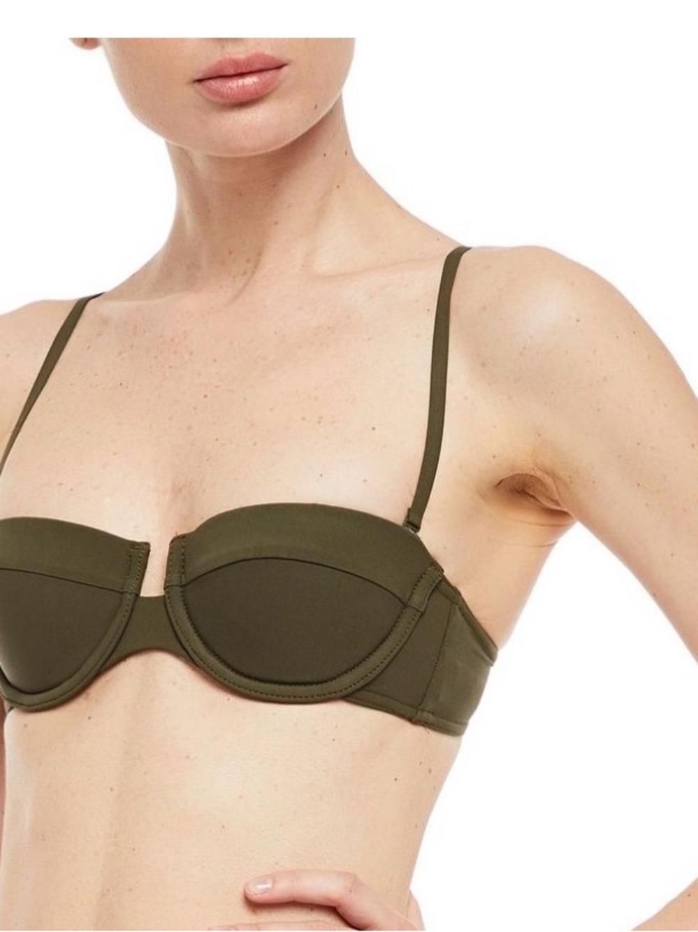 Zimmermann Separates Olive Green Balconette bikini Top NWT size 3a/b
